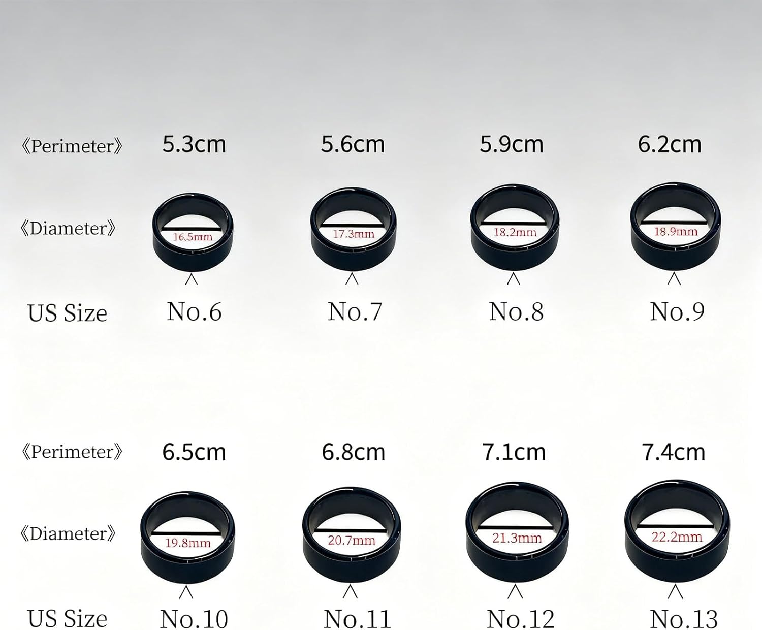 RFID Rewritable Ring Black US#12(RFID Ring Dual Frequency in One Smart Ring 13.56MHz CUID&125KHz T5577 Access Key Cards Ceramic Smart Finger Ring Wear for Men or Women)