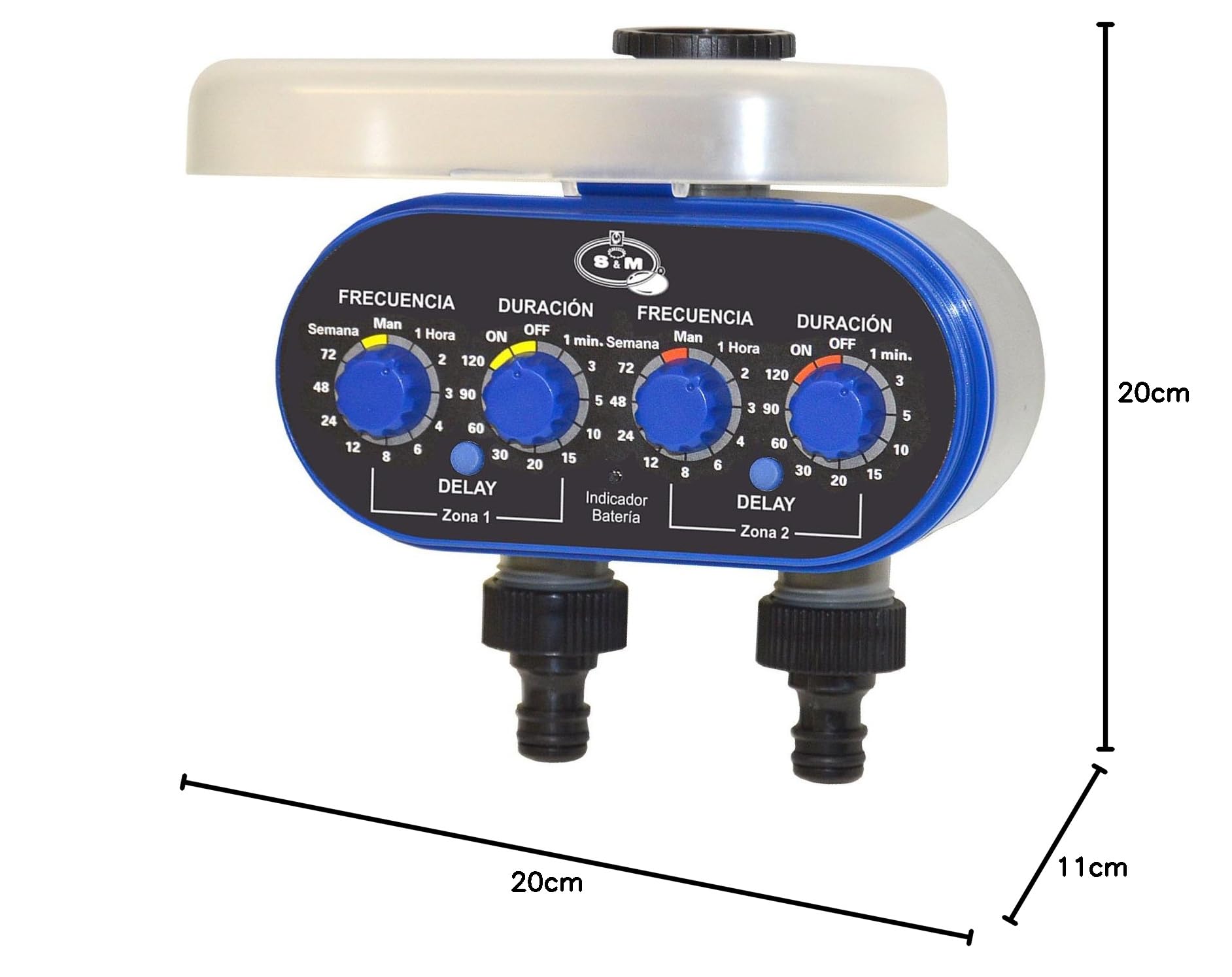 S&M 590016 - Termostato Miscelatore Meccanico h-m 3/4", 1,9 cm, Uscita Doppia