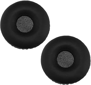 YINETTECH 1 Pair Protein Leather Earphone Cover Leather Headphone Cover Replacement Ear Pads 70x70x18.5mm Compatible with JBL Synchros S400BT E40 T450, Black