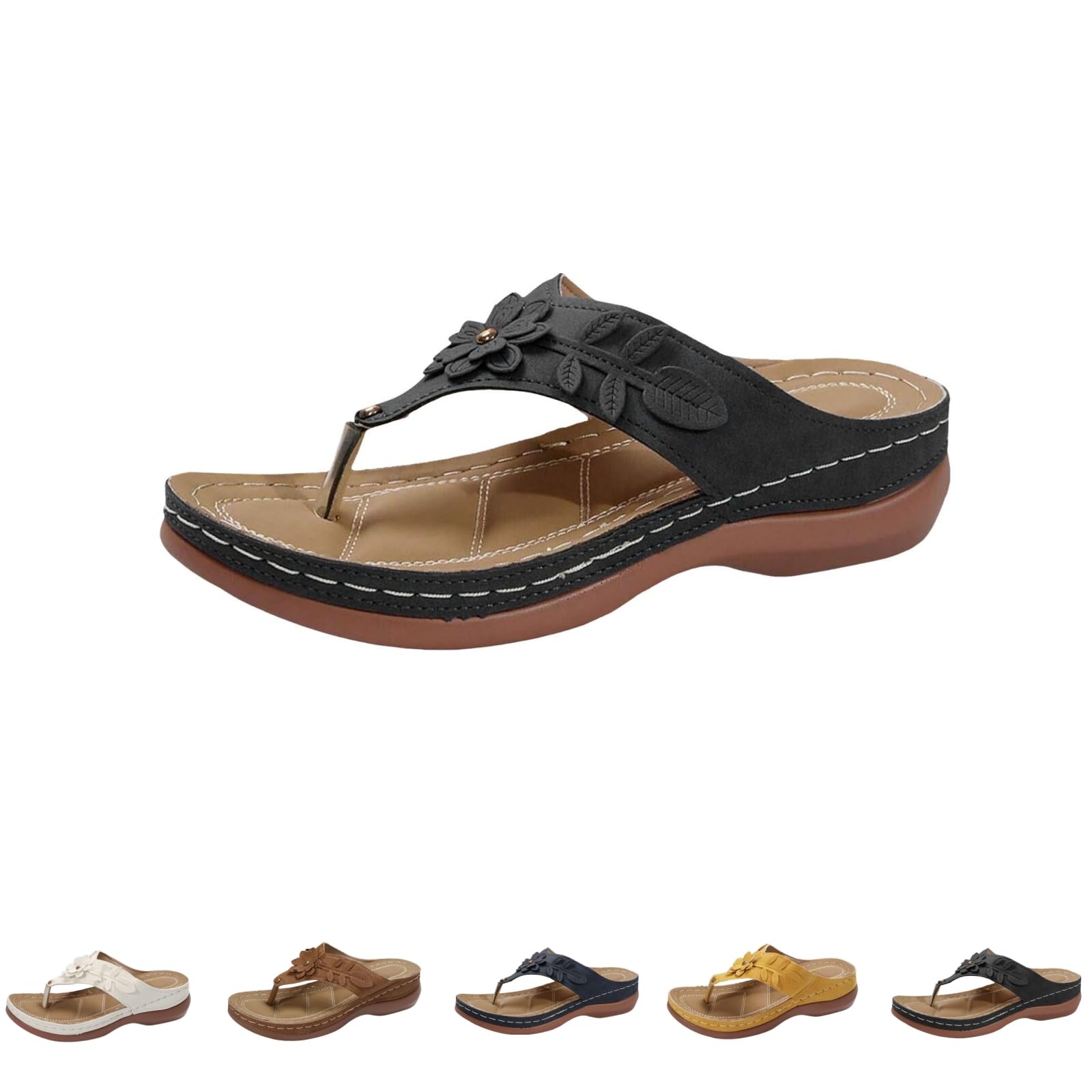 Avylays Orthopedic Sandals for Women 2025 Open Toe Fashion Summer Platform Flip Flops Beach Casual Walking Slip On Shoes