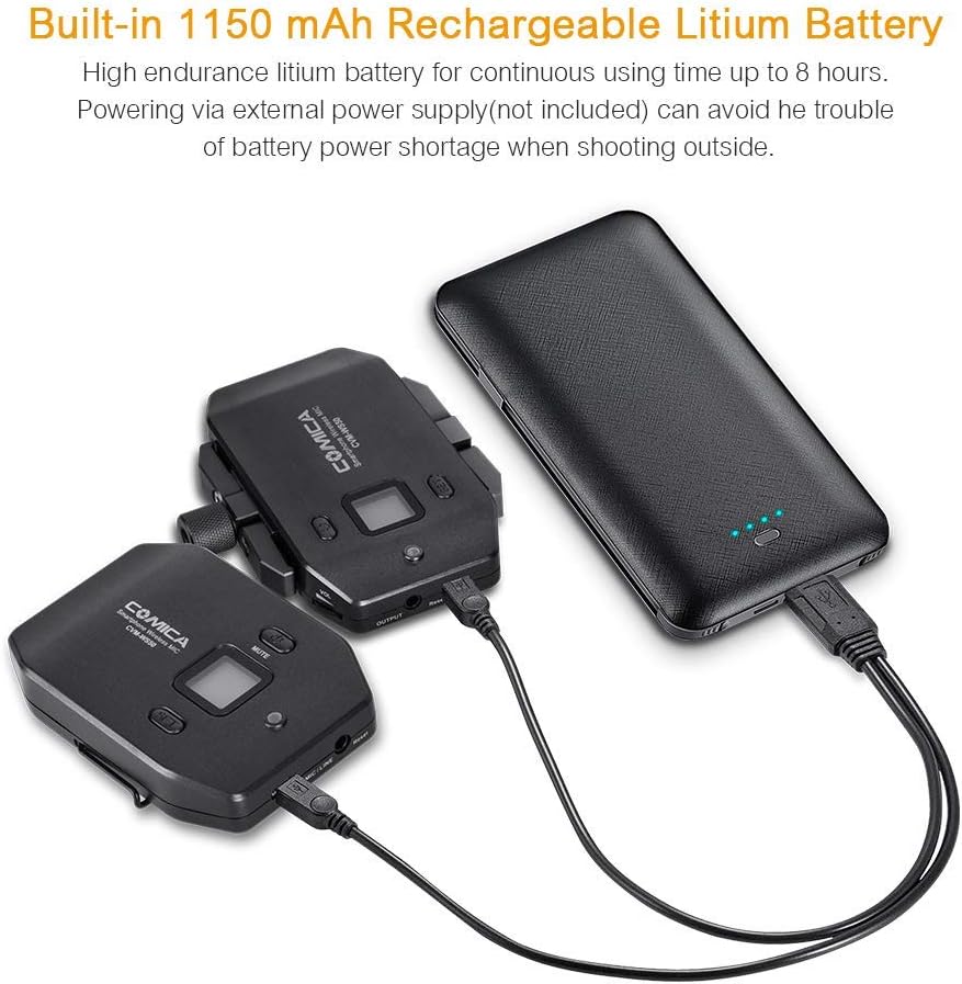 🛒 Flash Sale Wireless Lavalier Microphone for Smartphone, Comica CVM-WS50(A) UHF 6-Channels Lapel Microphone with Bluetooth Remote Controller for Vlogging, Video Recording, iPhones and Sumsung LG Android Phones