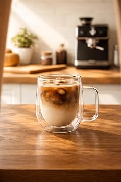 Porsima Pbt-323  ift Cidarl  Cam Kupa  ay Kahve Kupas  Is  Yal t ml  Kulplu Cam Bardak 250 ml