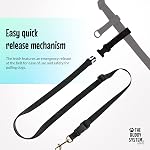 The Buddy System Adjustable Hands Free Dog Leash, Hand-Free Leash for Running, Jogging, Walking, Hiking and Training - Small Dog System Leash (Under 20lbs) - Made in USA - Small Dog, Large Belt, Black