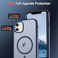 Vista 27 de SUPFINE - Funda magnética para iPhone 13 Pro Max (compatible con MagSafe), (protección contra caídas de grado militar de 10 pies), delgada, Negro