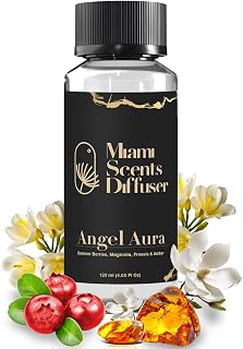 Angel Aura Scent Inspired by The Venetian Las Vegas Hotel 4 Fl Oz - 120 ml Essential Oils Aroma for Home Diffuser Luxury Fragance Refill Aromatherapy Blend of Summer Berries, Magnolia, Freesia & Amber