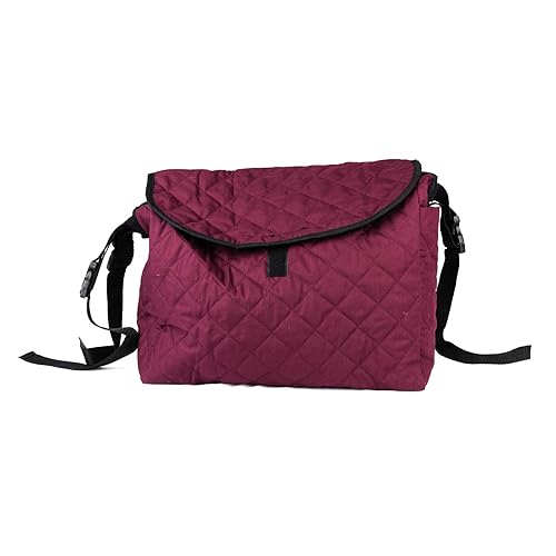 SP Ableware 703300000 - Bolsa para andadores, sillas de ruedas y rolllator, color borgoña sólido, algodón