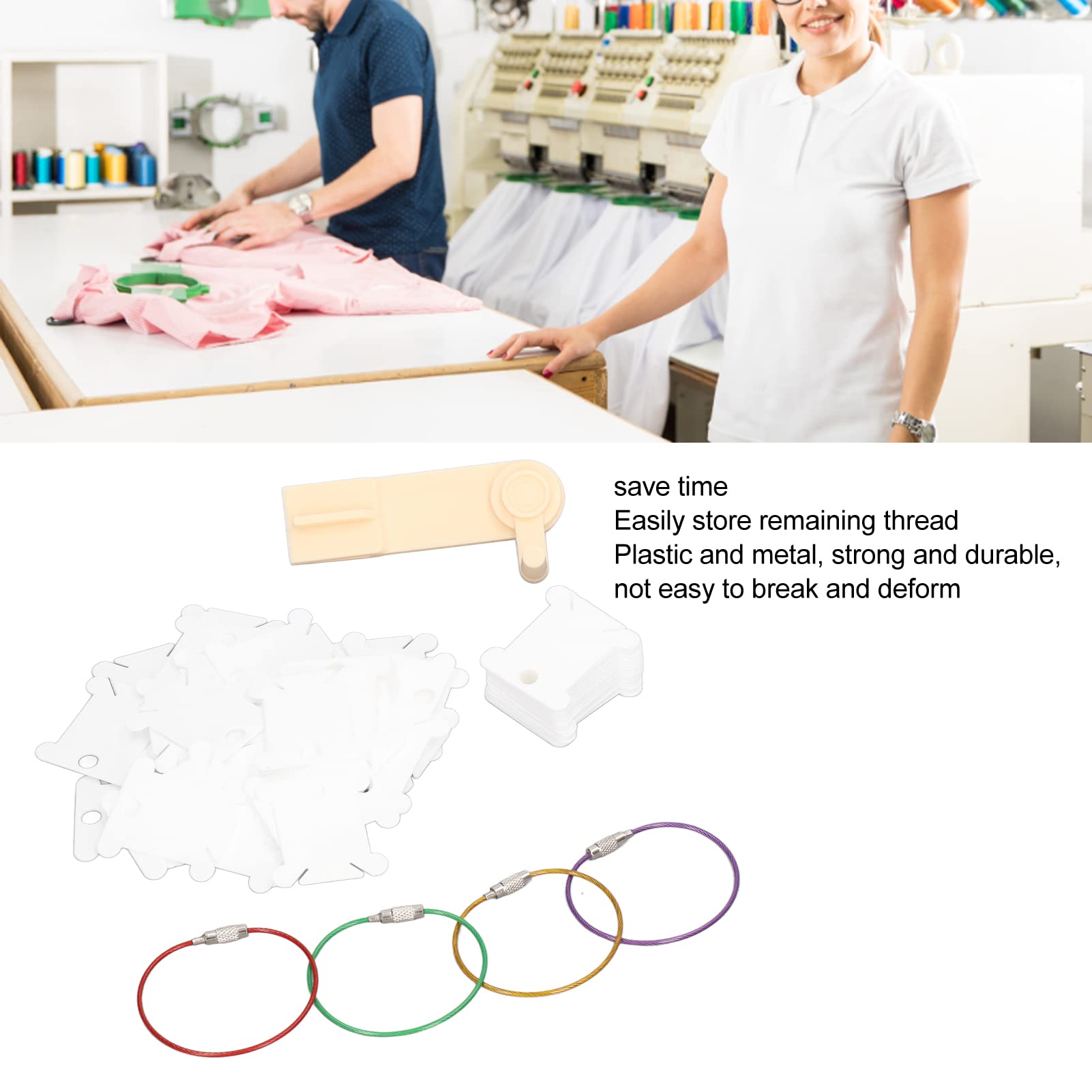 Bobine Per Filo Da Ricamo - Set 120 Pezzi Con Avvolgitore Per Punto Croce E Cucito - Foto 8