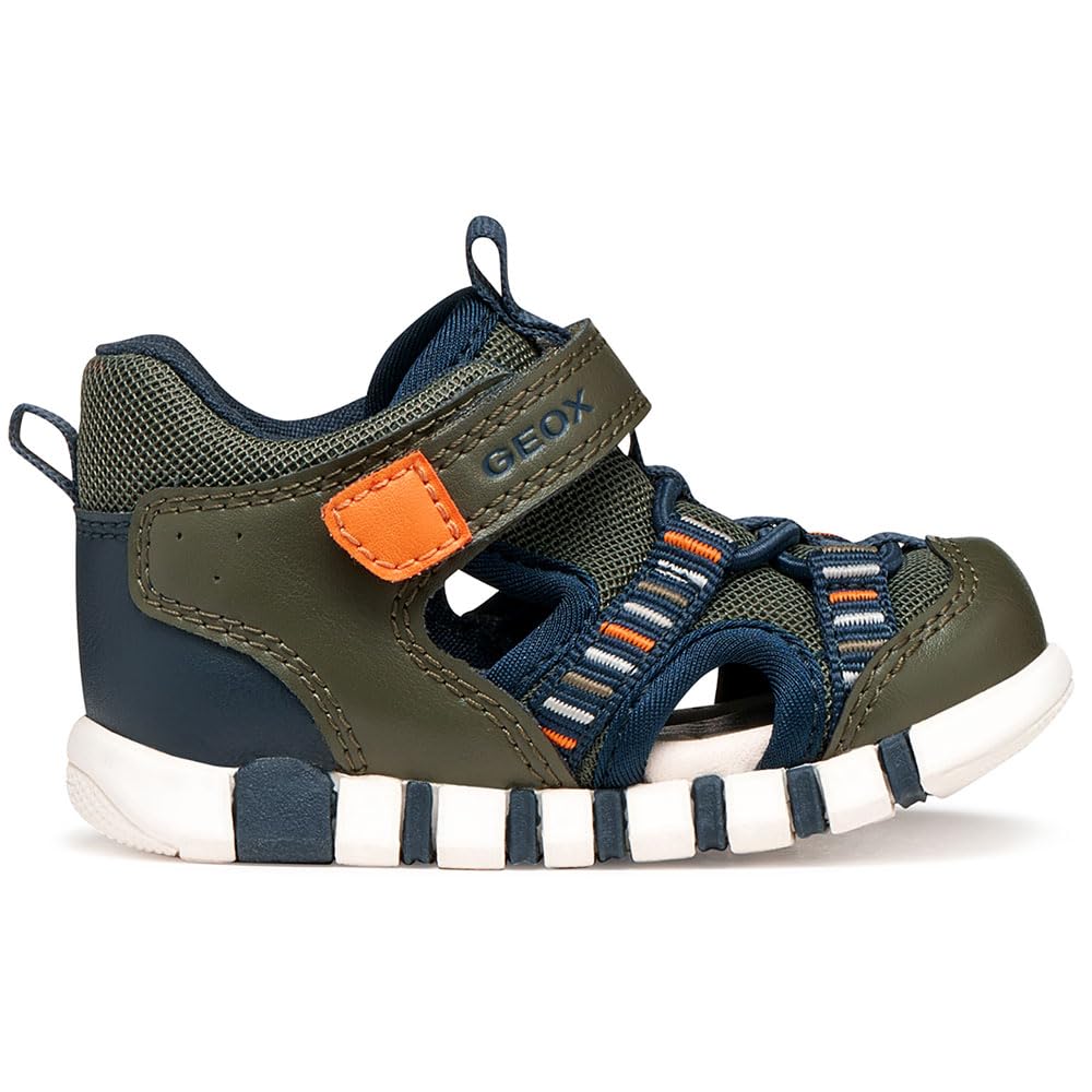 Geox B Sandal Iupidoo Boy, Dk Green Orange, 8.5 UK Child
