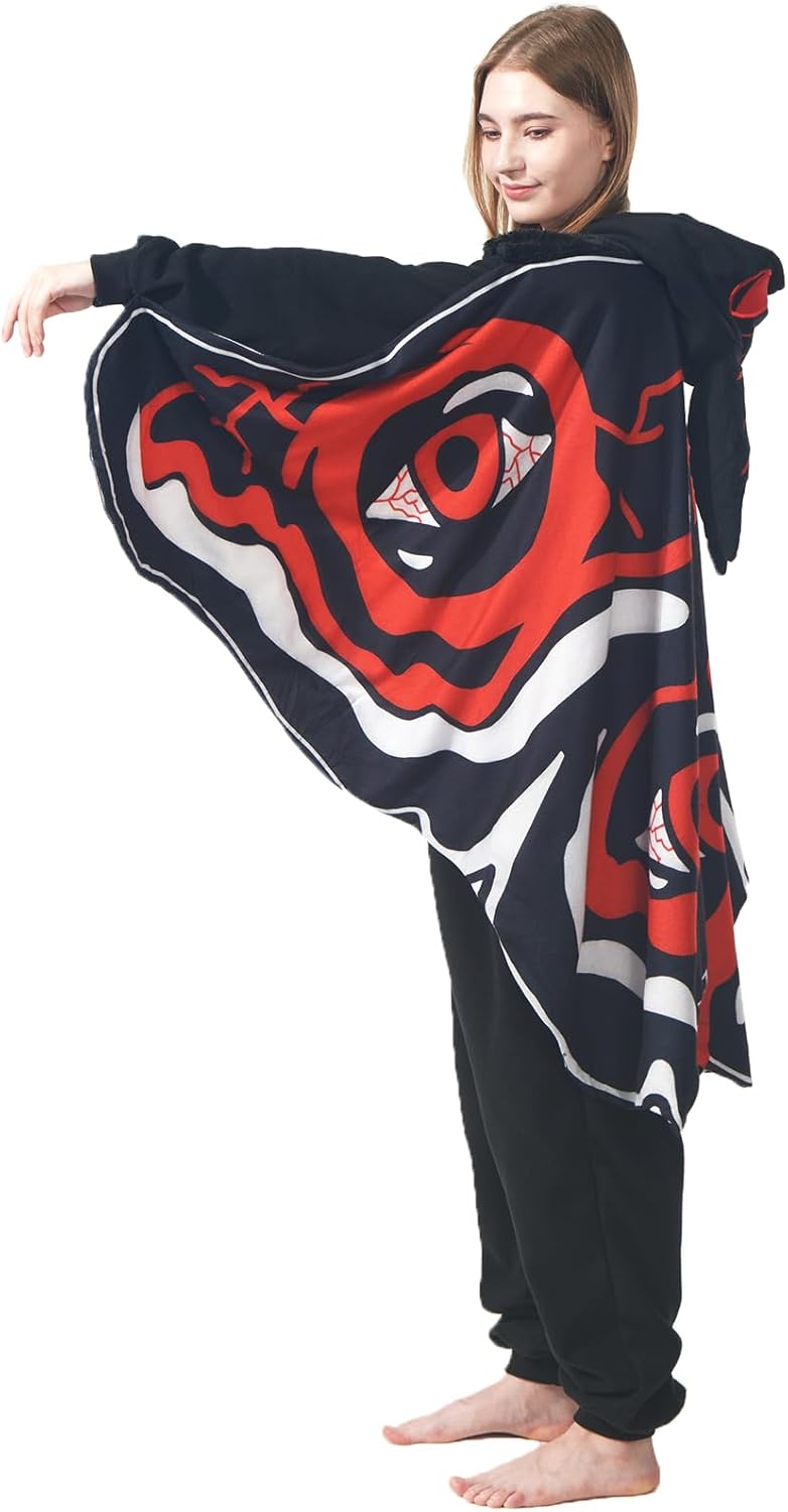 Mothman Costume Mothman Onesie Pajamas Halloween Cosplay Unisex Party Costume - Image 6