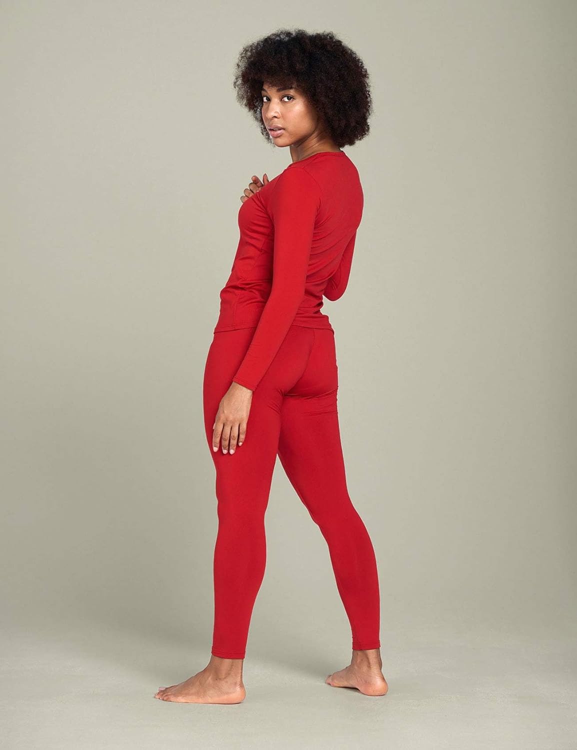 LAPASA Women's Thermal Underwear Set Fleece Lined Long Johns Top & Bottom Soft Base Layer Light/Mid/Heavy Weight L17/ L41/L44 - Image 3