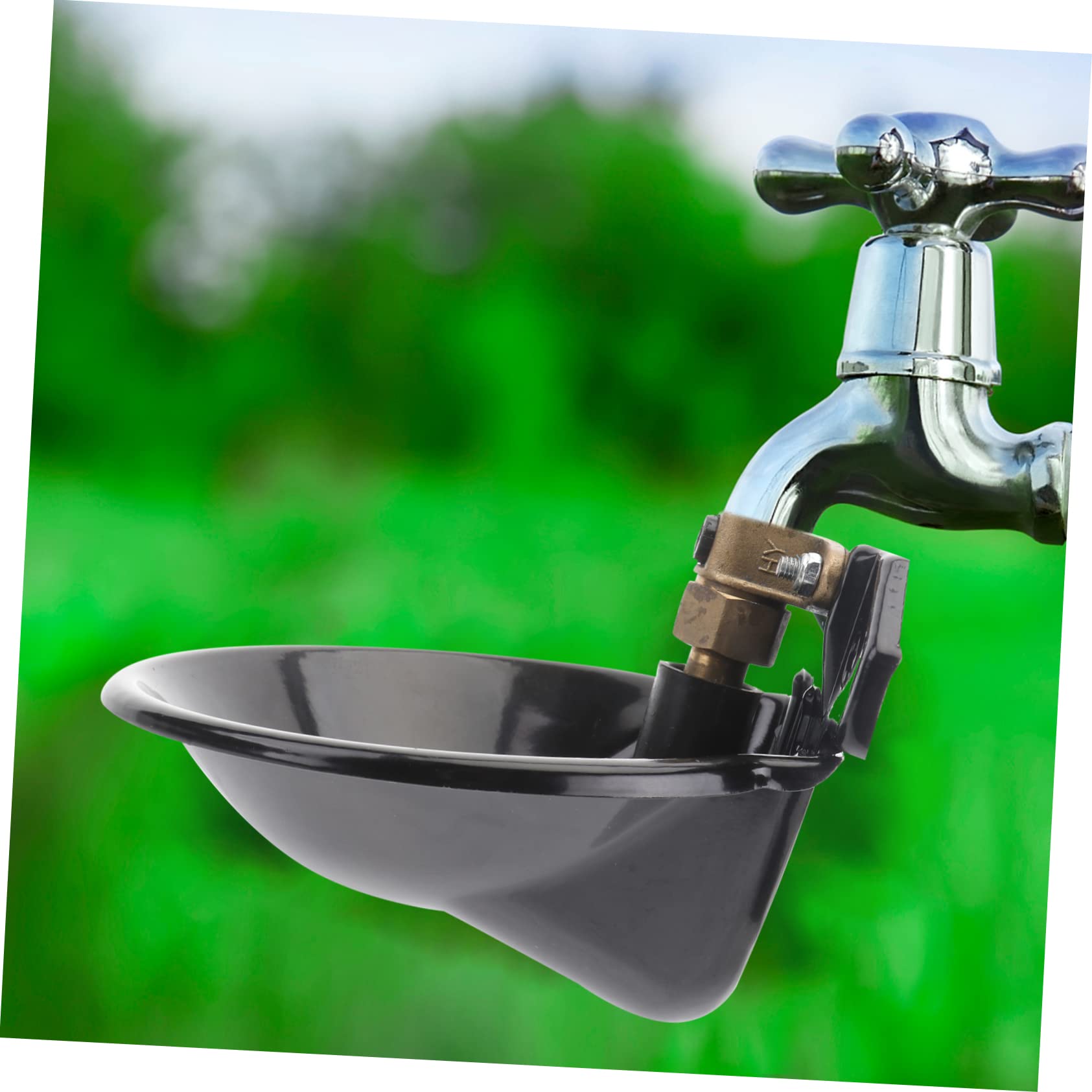 Bebedero Automático Negro Ovejas para Hierro y Cobre para Granja | Nivel de Agua Estable, Resistente Oxidación, Uso en Campo, Compatible Vacas y Cabras