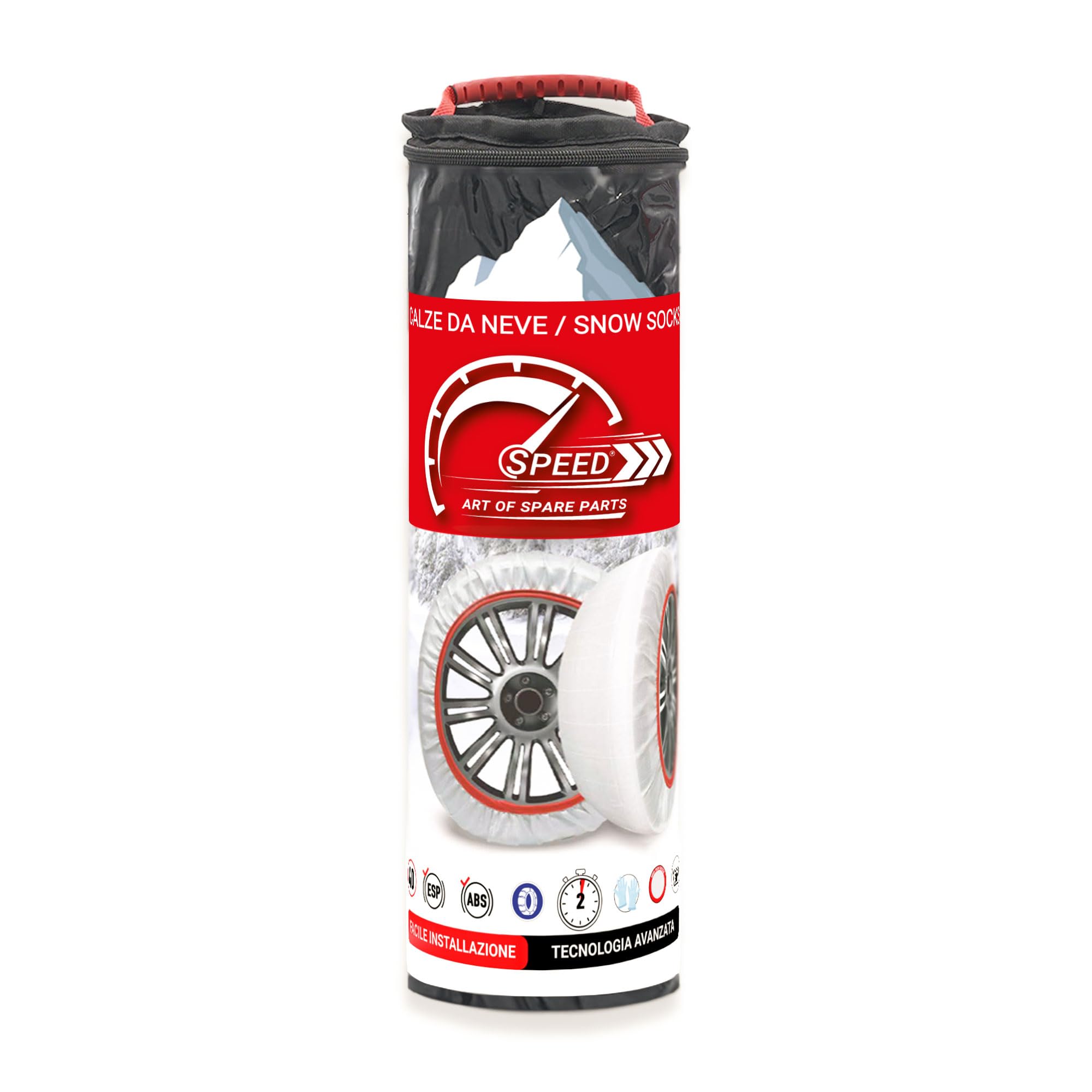 Speed Calze da Neve OMOLOGATE EN 16662-1 per Pneumatici GOMME 215/50 R 18