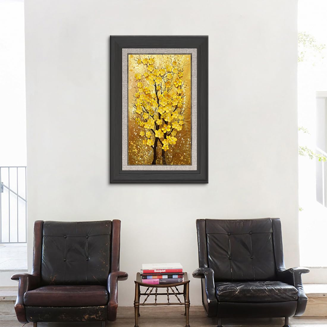 Amazon.co.jp: アートパネル 玄関 金運アップお 幸運の木風水絵