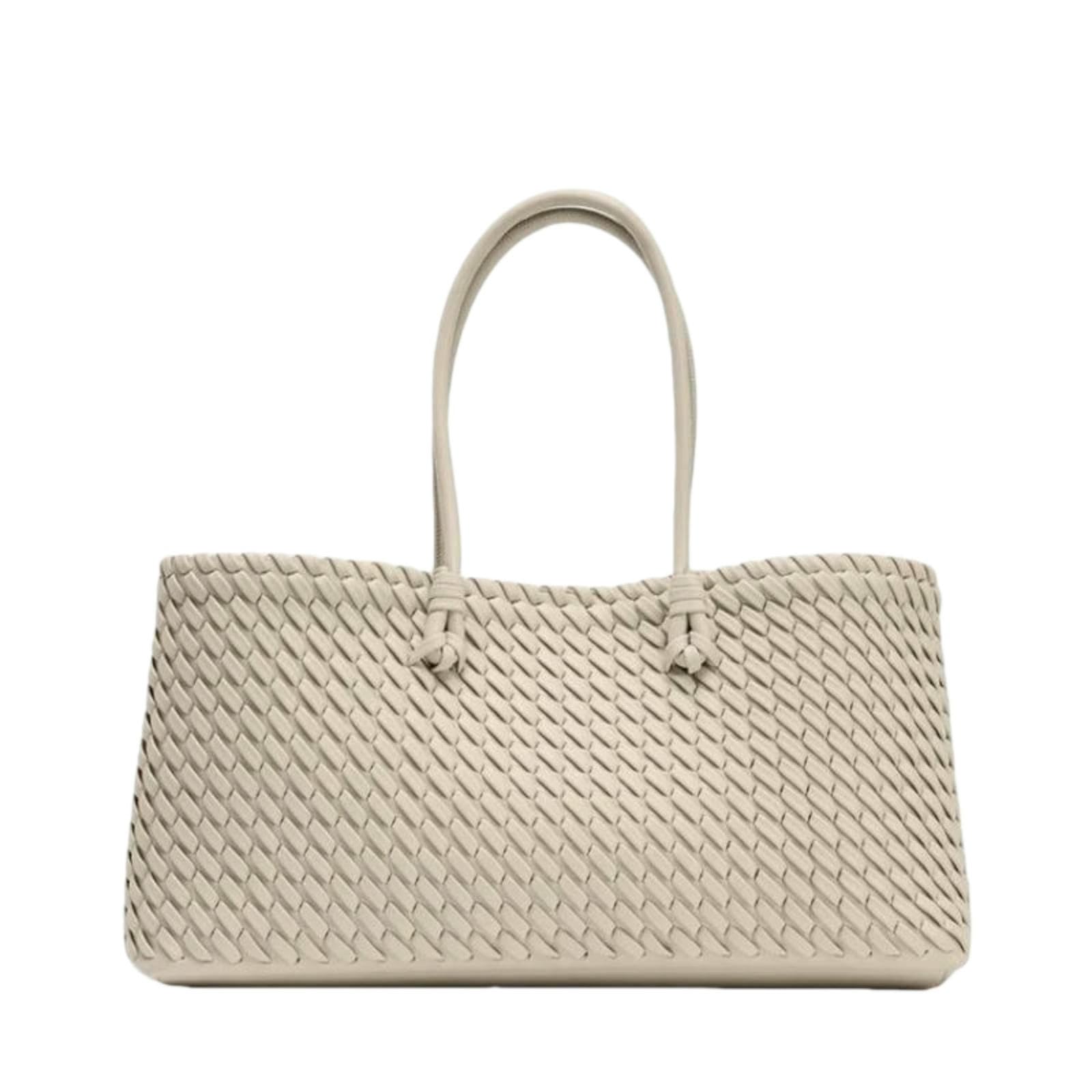 Beauty Case Borsa Tote Allungata in Tessuto da Donna, A Tracolla con Manico Superiore, Shopper Elegante per Lavoro, Viaggi E Uso Quotidiano