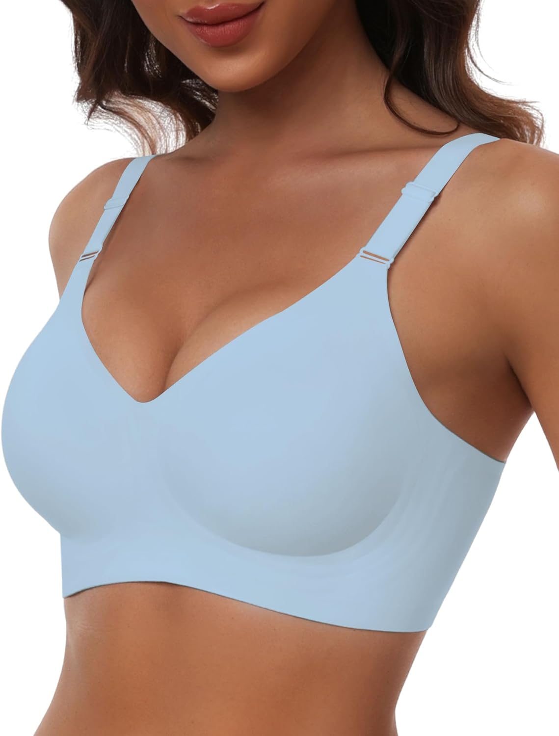 HORISUN Comfortable Seamless Full Coverage Bra for Women Wireless Bras with Soft Support Regular and Plus Size