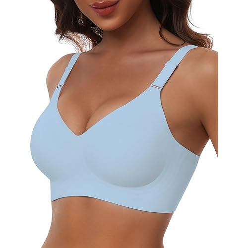 HORISUN Comfortable Seamless Full Coverage Bra for Women Wireless Bras with Soft Support Regular and Plus Size