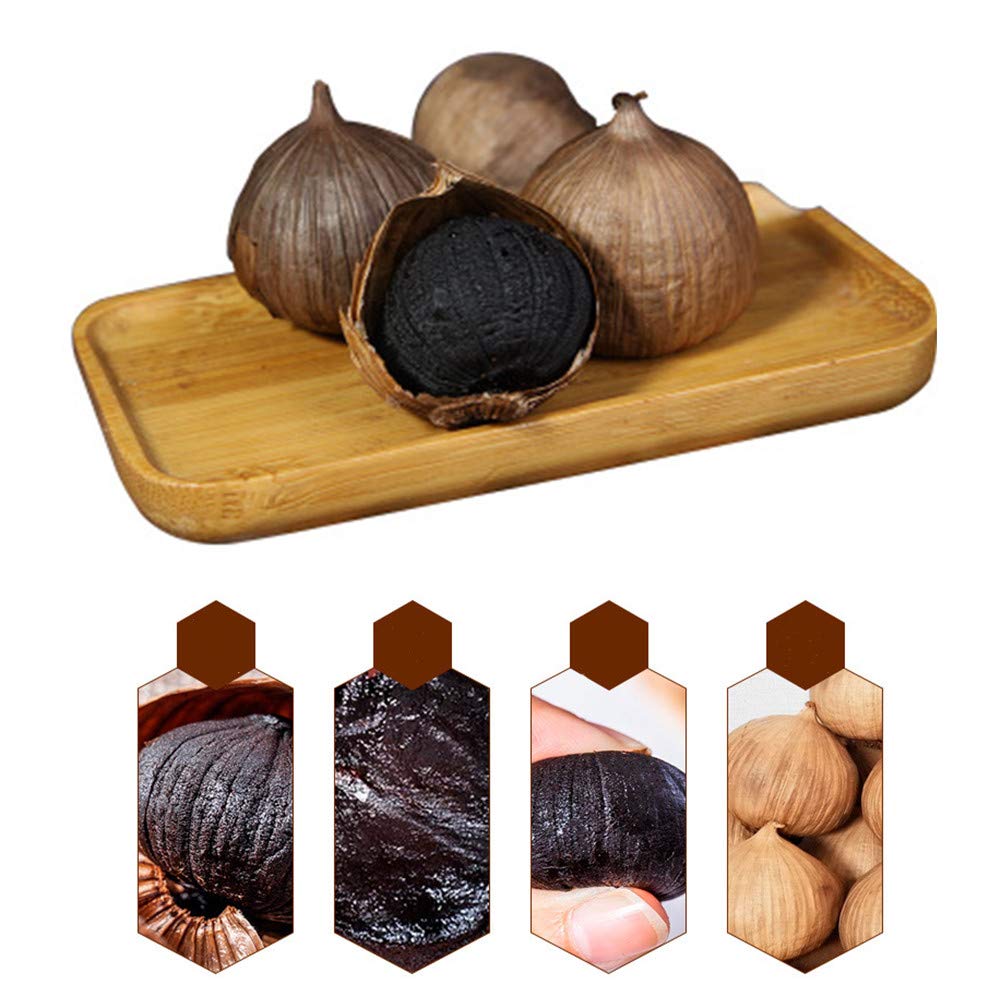 Angzhili Organic Black Garlic 8.81 Ounce Whole Black Garlic Fermented for 120 days 0 additives High in Antioxidants Healthy Snack Ready to Eat or Sauce