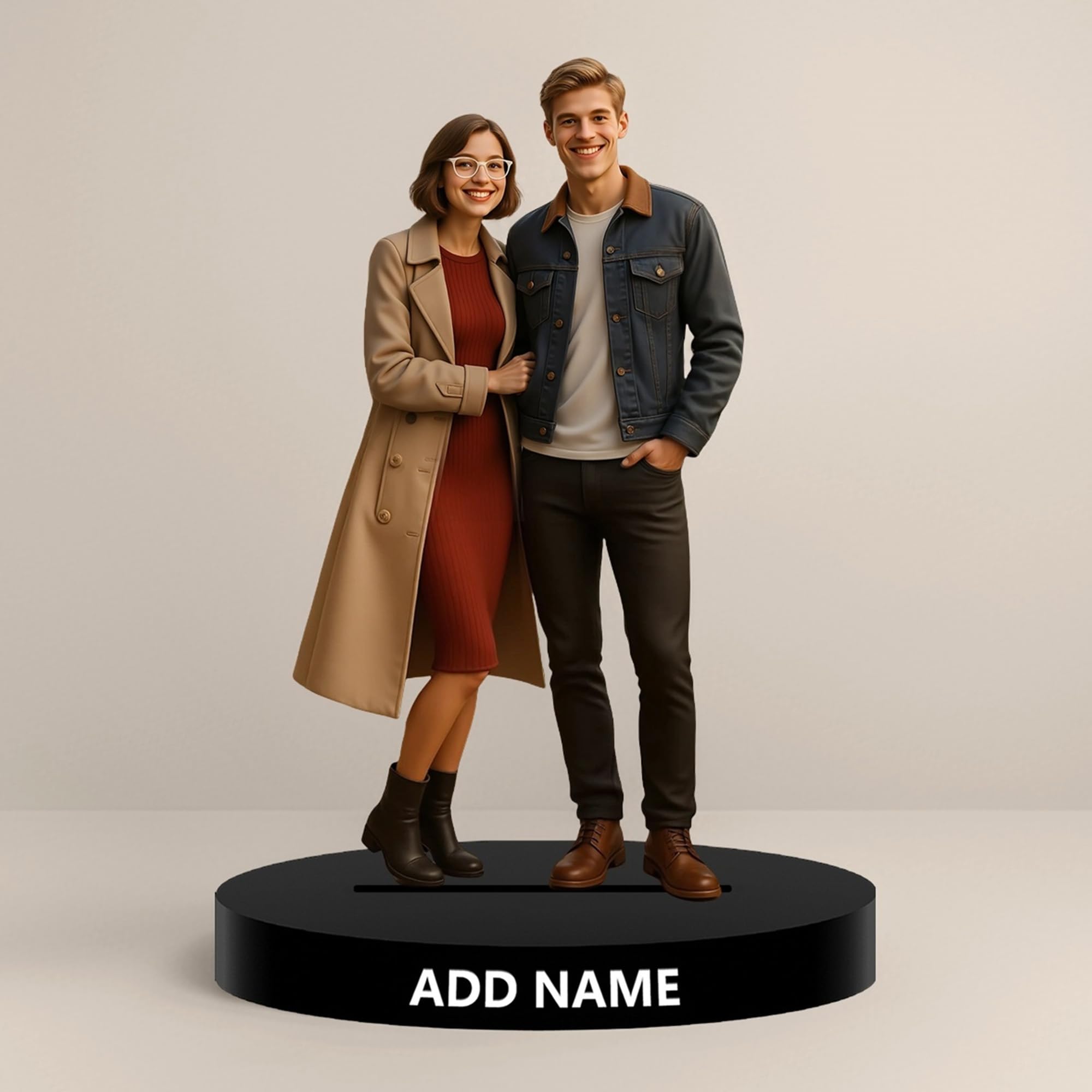 Figura Personalizada con Foto en Caricatura, Decoración Escritorio, Regalo San Valentín