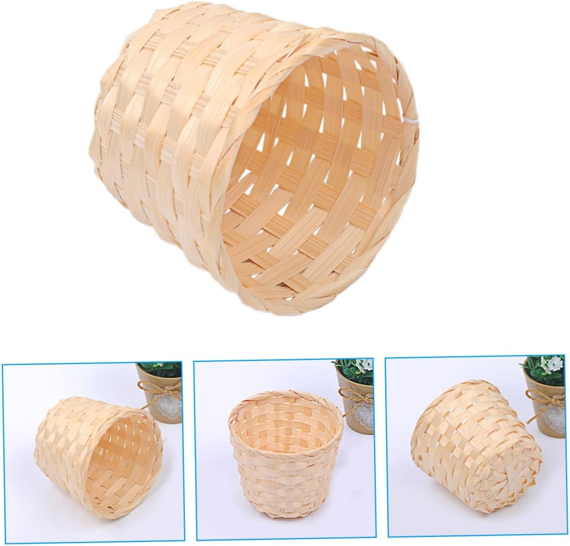 8pcs Bamboo Woven Storage Basket for Home Decor and Organization Xmas image 4