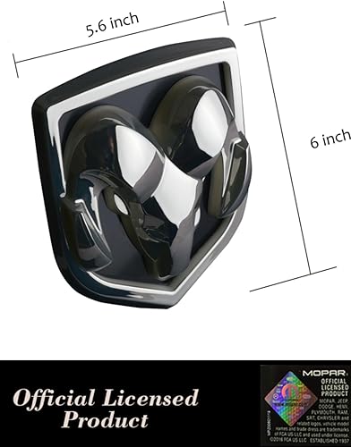 Miniatura 5 de Emblema iluminado LED para portón trasero RAM 1500 2500 3500 2009-2018 - Negro COB rojo LED Mopar con licencia