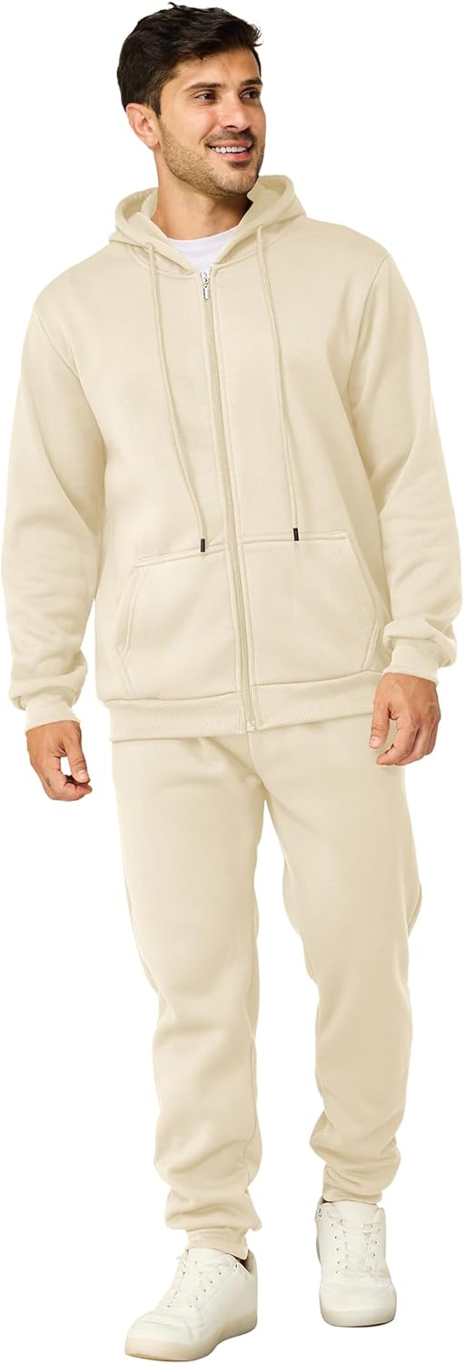 Mens Sweatsuits 2 Piece Casual Full Zip Tracksuits Zip Up Hoodie and Sweatpants Set Athletic Sweat Suits - Image 2