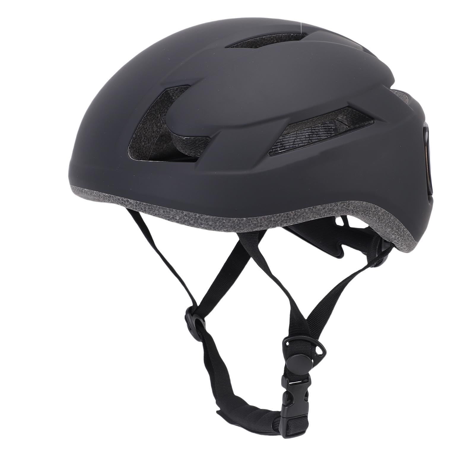 SIXRUN Fahrradhelm mit LED-Blinklichtern & integrierter wiederaufladbarer Batterie – Sicherheits-Helm für Radfahren und Skifahren, Verstellbarer Fit, kompatibel mit Helmhalterungen