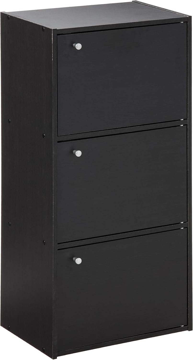 IRIS 3Tier Corner Curved Shelf Organizer, Light Brown