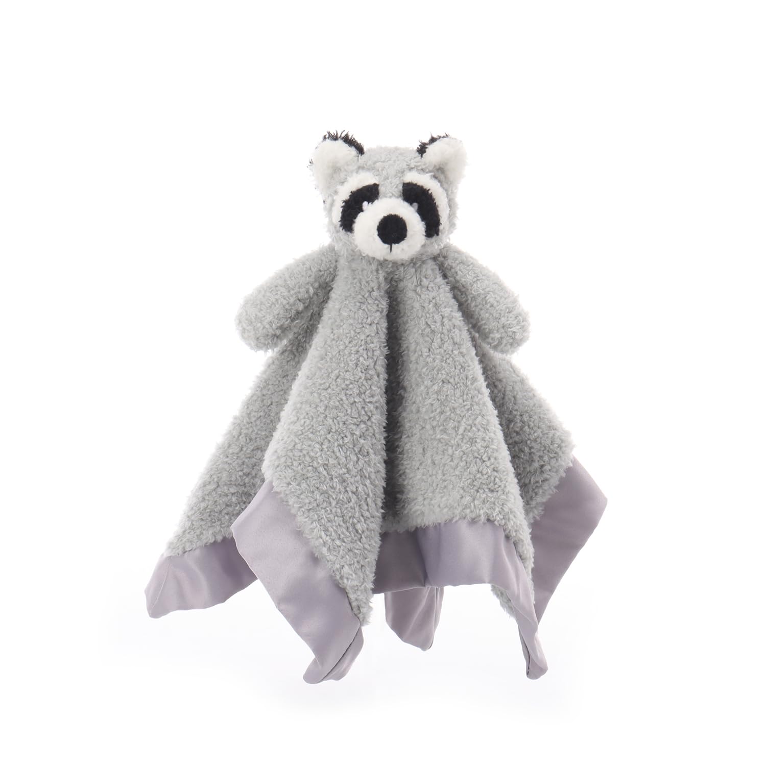 Apricot Lamb Satin Raccoon Blanket Stuffed Animals Raccoon Security Blanket Soft Plush Lovey 14"