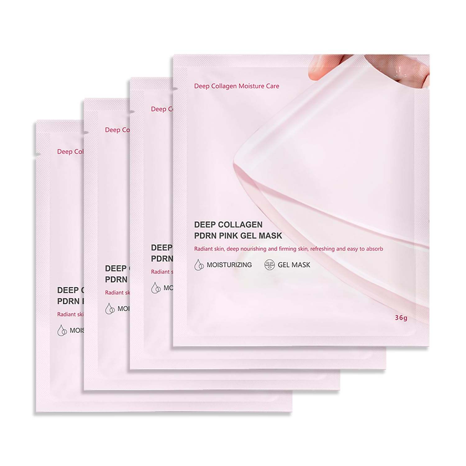 IFVGFB Deep Collagen Face Mask, Glass Glow Skin Overnight Mask, Deep Collagen Anti-Wrinkle Lifting Mask with Niacinamide and Peptide Extracts, Moisturise, Shrink Pores, Improve Elasticity-4pcs
