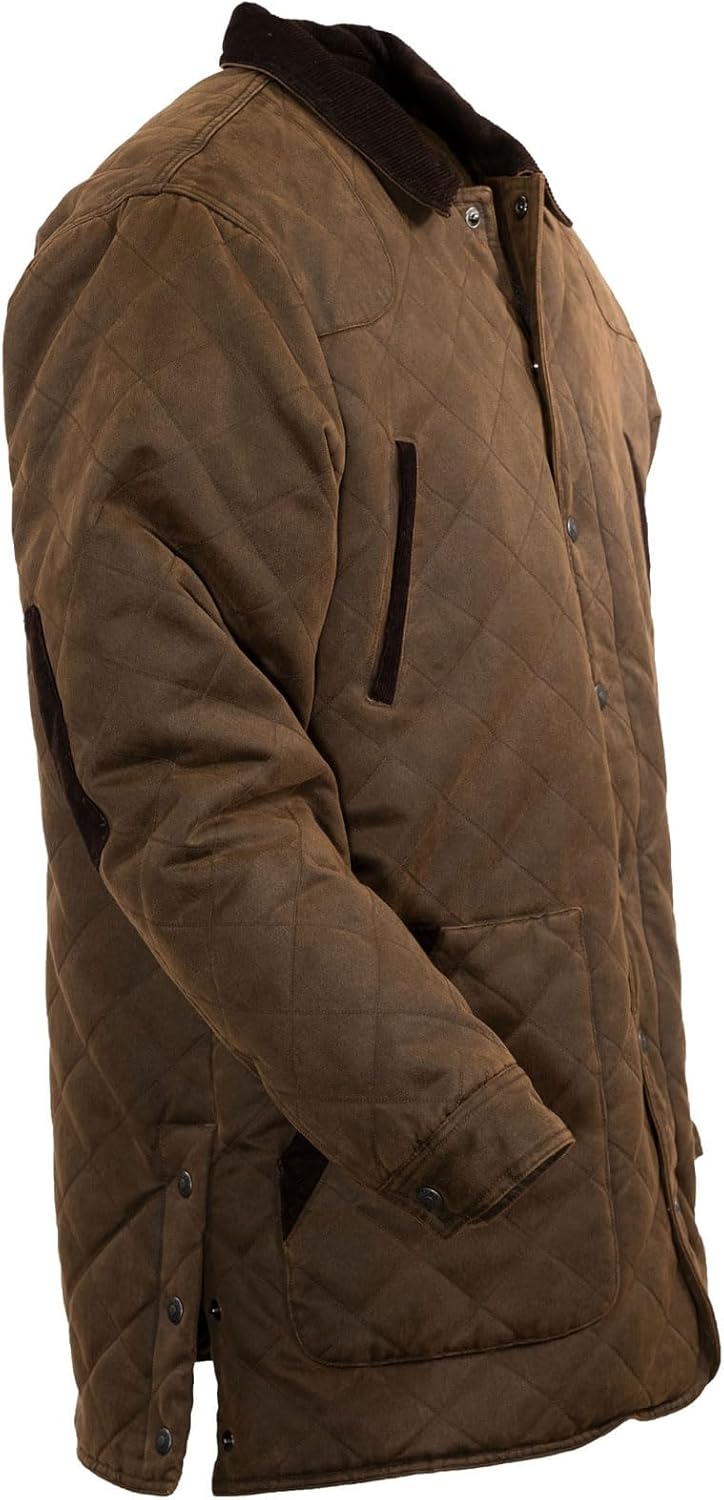 Outback Trading Company Mens Harlow Barn Durable Casual Lightweight Outdoor 2-way Zipper Quilted Jacket With Pockets