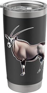 كوب معزول من الفولاذ المقاوم للصدأ من Gemsbok Oryx Antelope