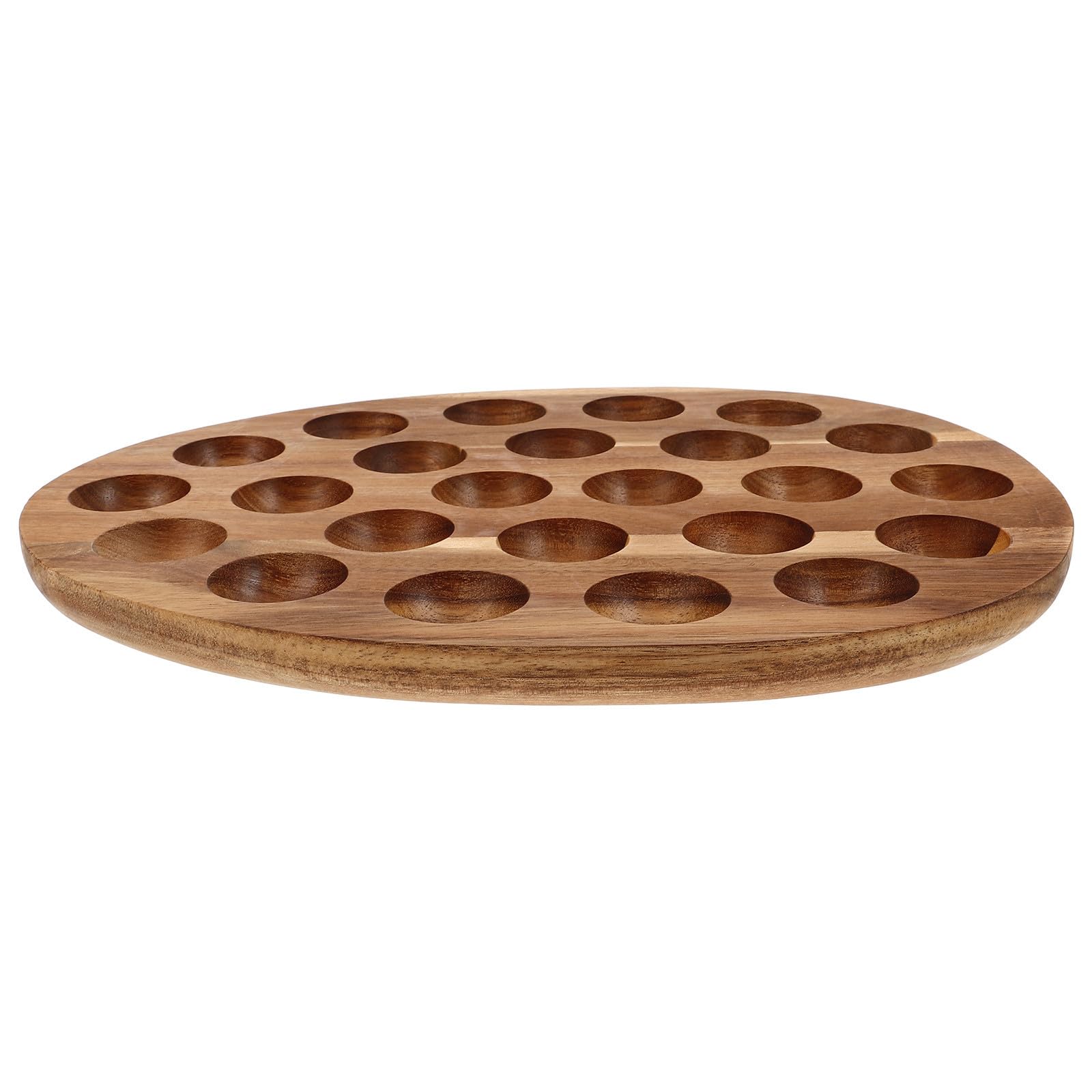 NOLITOY Organizador de Huevos de Madera Café Minimalista para Nevera y Mesa