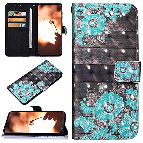 Robinsoni Case Compatible with MOTO Z4 Play Phone Case Wallet MOTO Z4 Play Leather Phone Cover Shockproof Kickstand Case Notebook Cover Flip Stand Book Style Case Heavy Duty Case Buhhda Flower