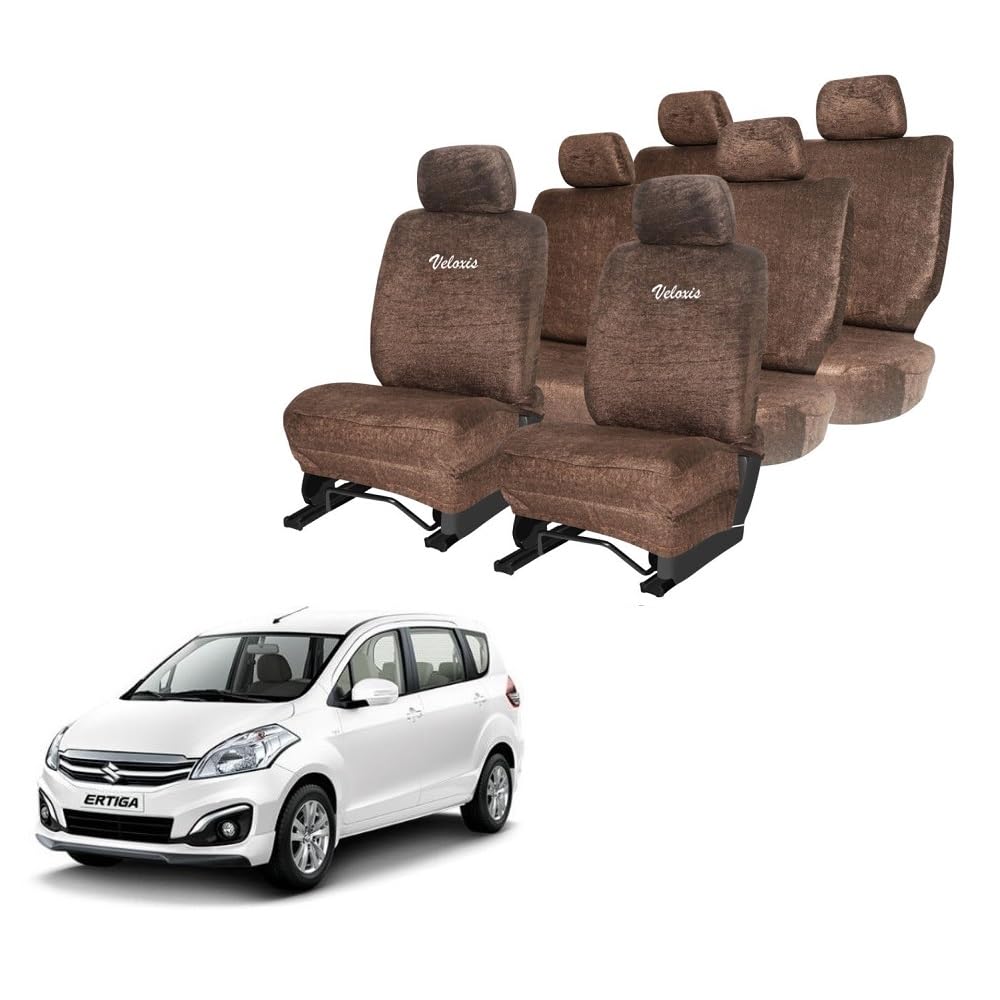 Veloxis Cotton Towel Readymade Towel Car Seat Cover for Maruti (New) Ertiga 7-Seater (Coffee),Front and Rear Protection, 1... - Review, Price and Buying Guide