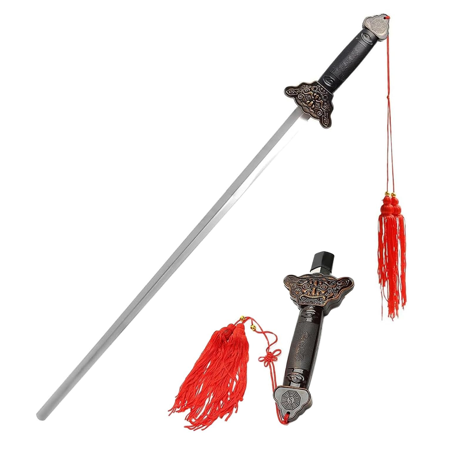 Toy Sword, Tainless Steel Dull Sword Toys, Retractable Swords, Cosplay Costume Accessory