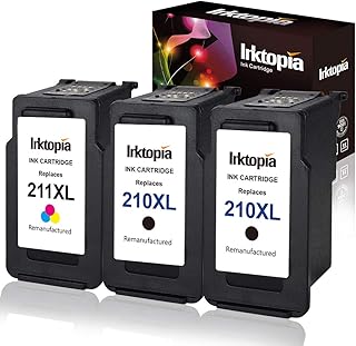 Inktopia Remanufactured Ink Cartridge Replacement for Canon PG 210XL CL 211XL (2 Black,1 Color) Used in Canon PIXMA MP495 ...