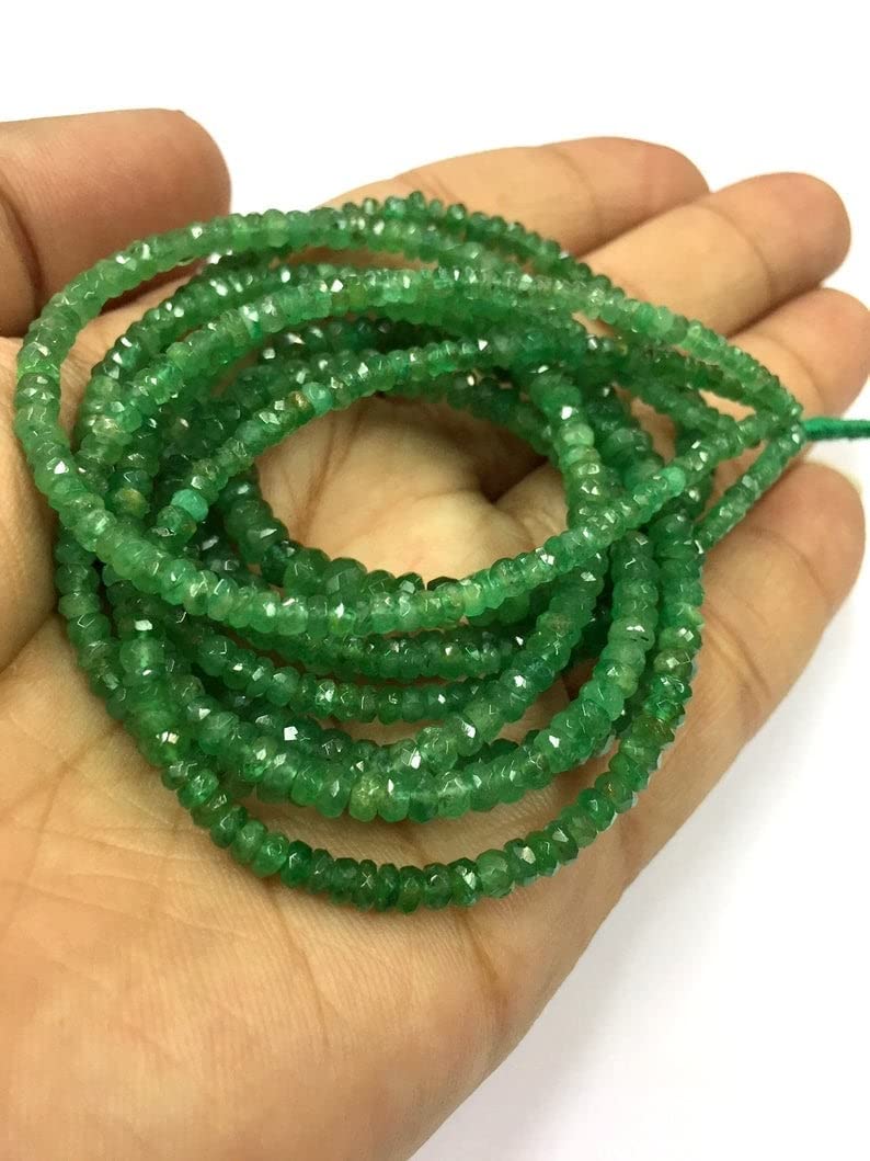 Perles en émeraude naturelle de Zambie haut de gamme pour colliers d'exception