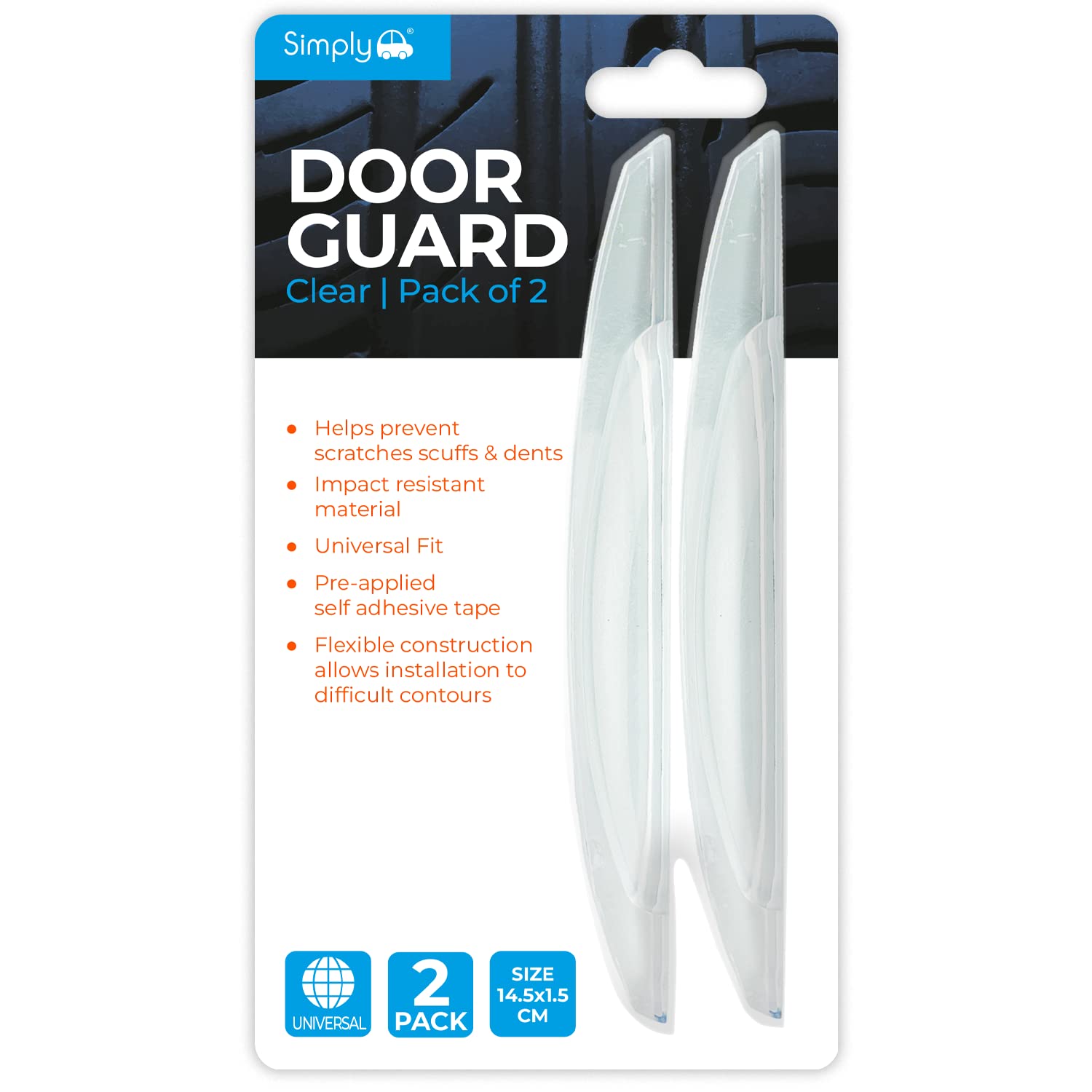 Clear Car Door Protectors Reflectors Door Guards Prevent Scratches Protect Edges 5037409054698
