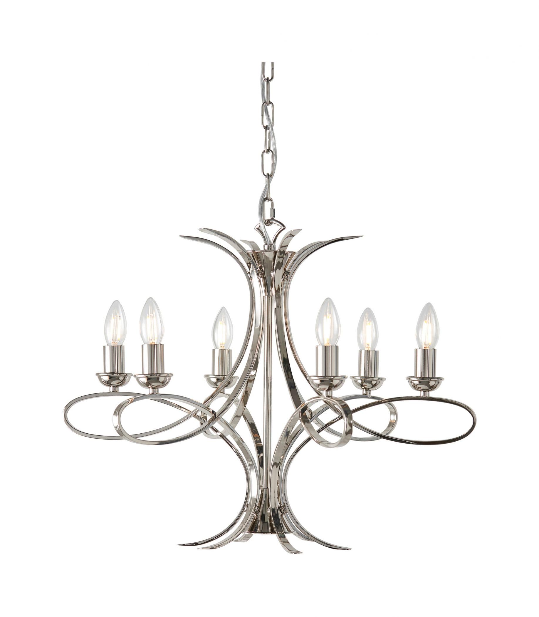 Penn Nickel Six Light Ceiling Pendant - Interiors 1900 CA7P6N