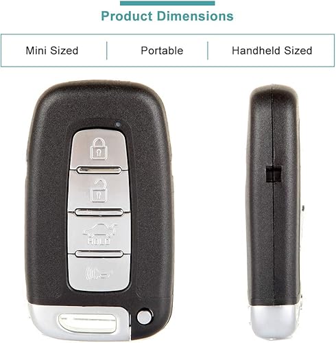 Miniatura 5 de SELEAD Llavero con 4 botones y control remoto de entrada sin llave para Hyundai Azera Elantra Elantra GT Equus Genesis Sonata antirrobo