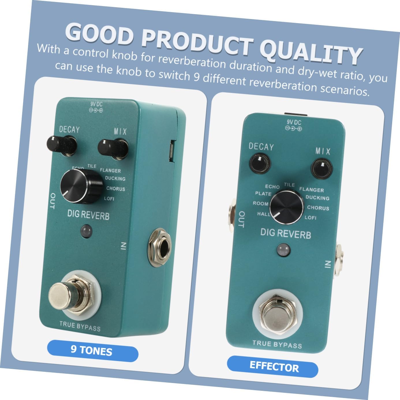 Carbon Copy Guitar Effects Pedal Board Guitar Effect Processor Musical Instrument Digital Audio Processor Nux Style Material Lightweight High Reliability