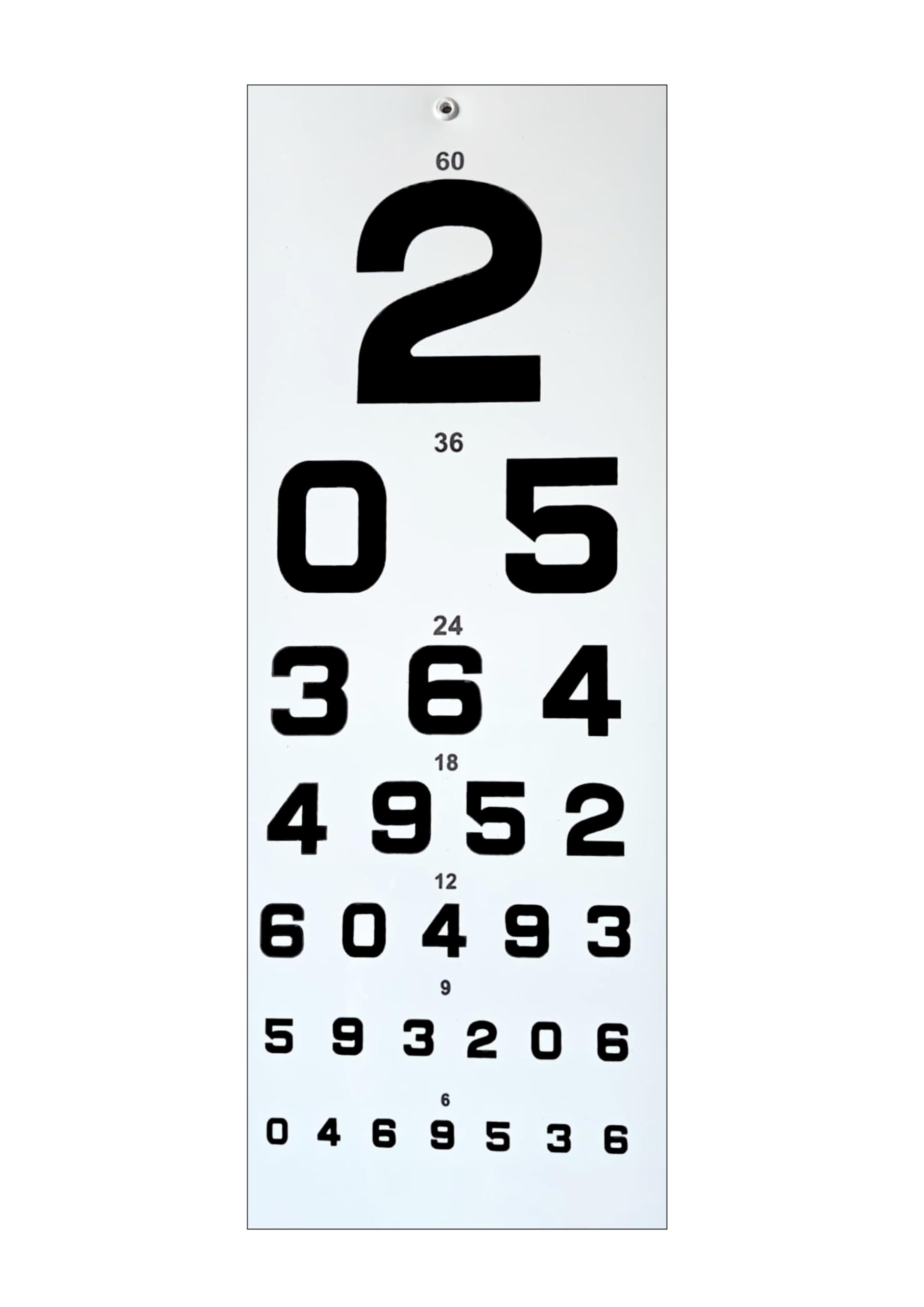 Eagle Eye Products® || EEP || Eye VISION Test Chart || Snellen Eye Test Chart || Number and Alphabet Combo || 5 Types Available || Multiple Language Options || 6-60 Vision Scale - Image 4 thumbnail