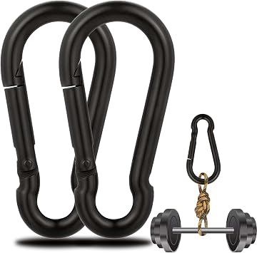 2-Pack 4 Inch Heavy Duty Spring Snap Hooks, 770LBS Capacity, Utility M10 Carabiner Clips, Quick Link Snap Hooks for Indoor/Outdoor Hanging, Camping, Fishing