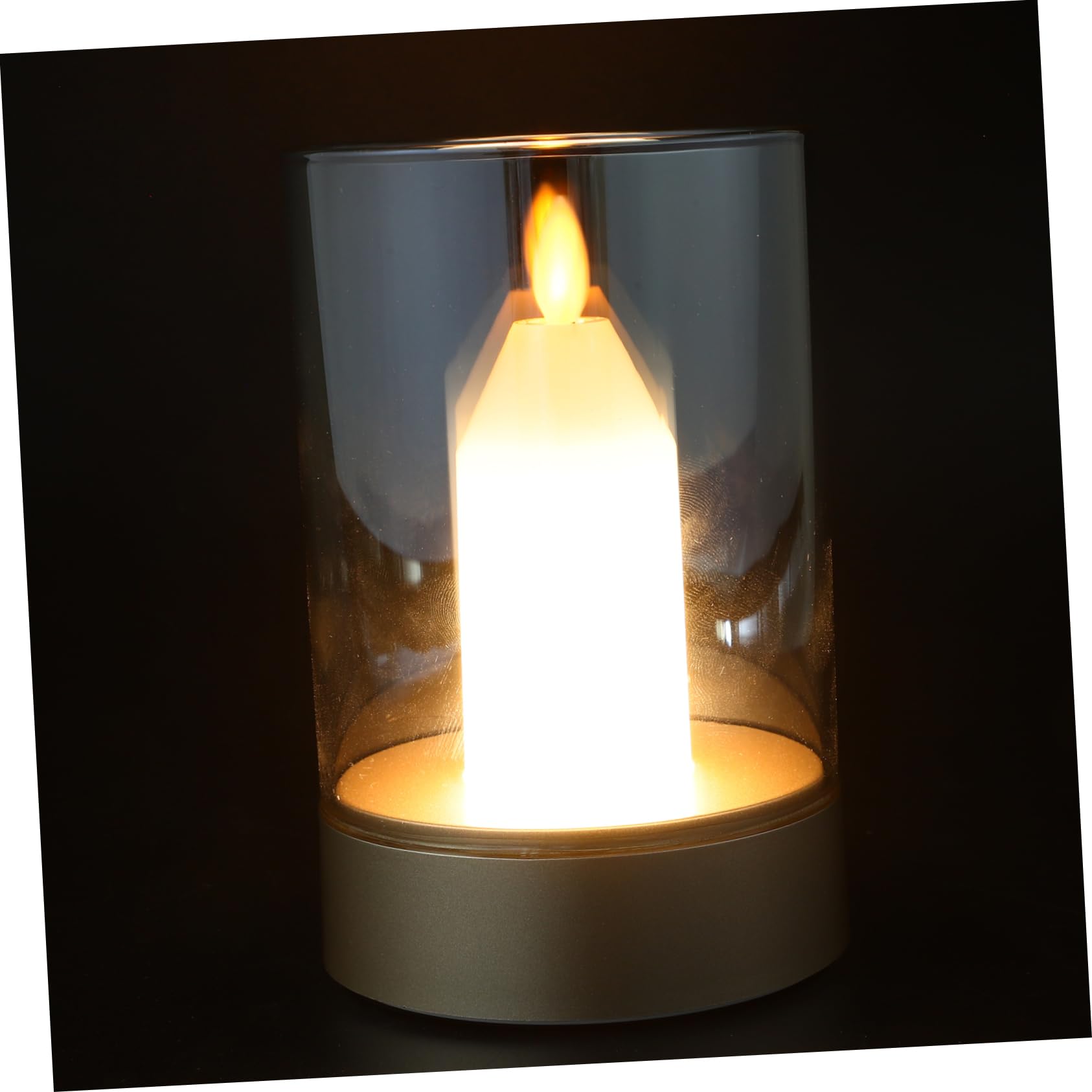 LALAFINA Luce Notturna a Candela LED in Vetro, Effetto Decorativo Elegante