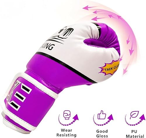 Miniatura 5 de CKE Guantes de boxeo para niños y niñas, jóvenes de 5 a 12 años, guantes de boxeo de entrenamiento para saco de boxeo, kickboxing, muay thai