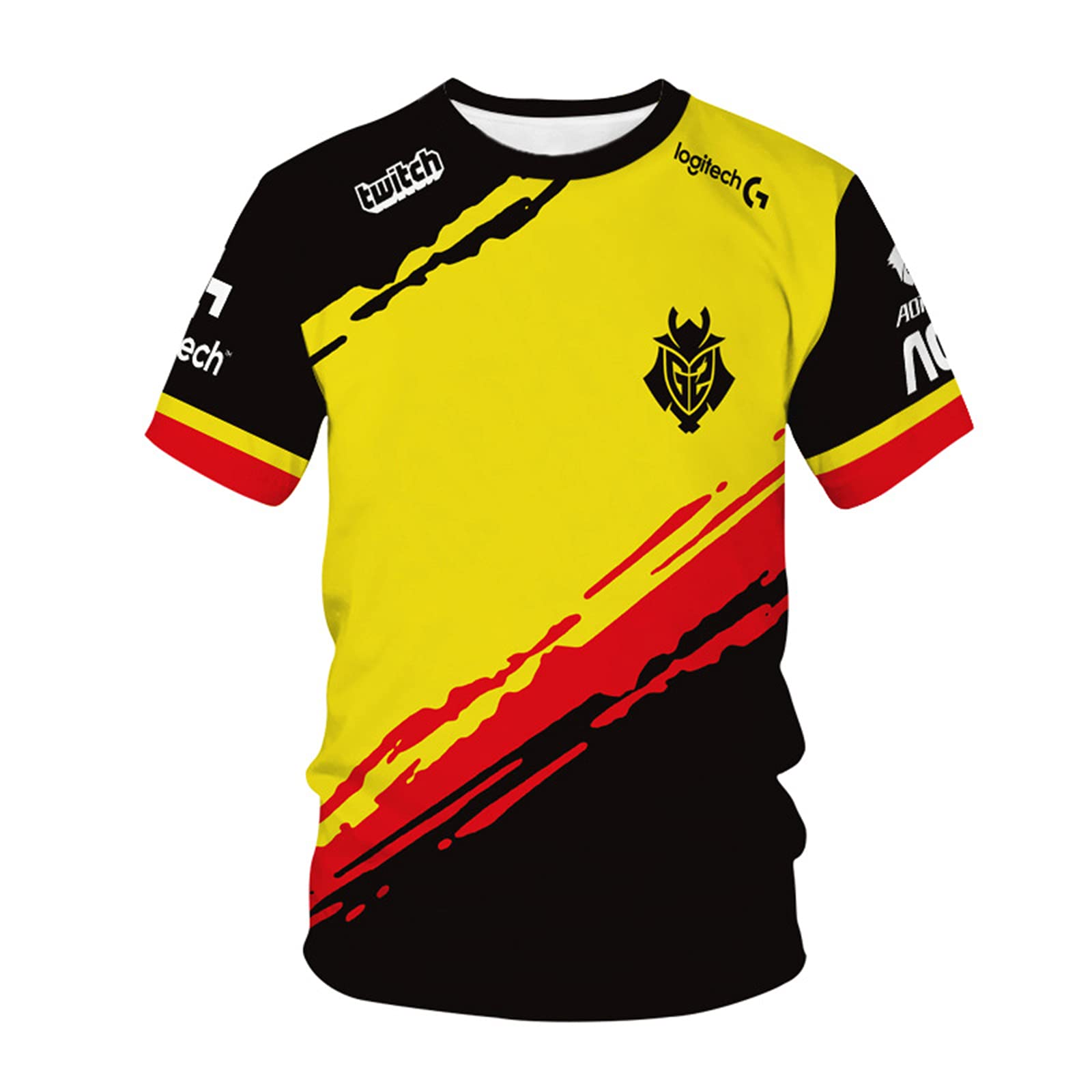 NO ONENew National Team Jersey E-sports Supporter 3D T-shirt League of Legends G2 E-sports Uniform Shirt Spain Team Uniform,Color 7,4XL