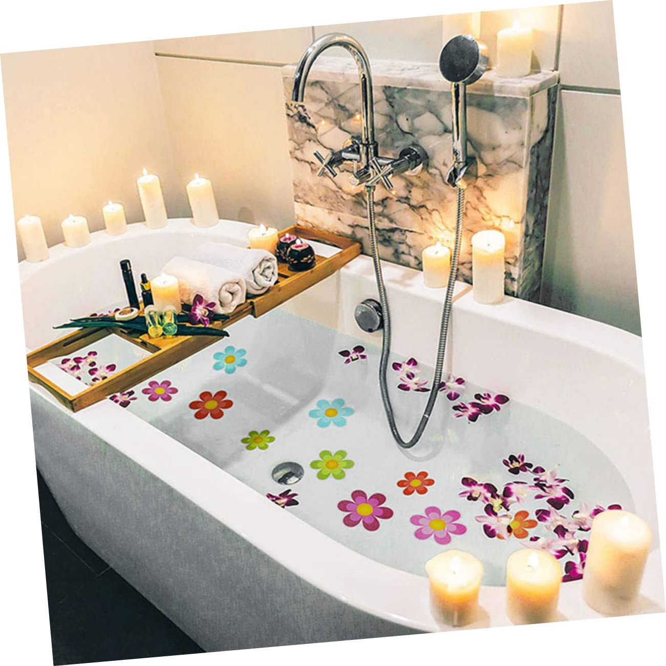 Ciieeo 3 Juegos Adhesivos Antideslizantes para Flores. Apliques Antideslizantes para baño Girasol Pegatinas Antideslizantes bañera niño Pegatinas Pared Pegatinas de bañera para el hogar