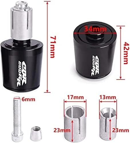 Miniatura 2 de DSMBKS - Accesorios de motocicleta para manillar, agarres para manillar, tapacubos para Honda Hornet CBR 600 RR 600RR CBR600RR, accesorios para