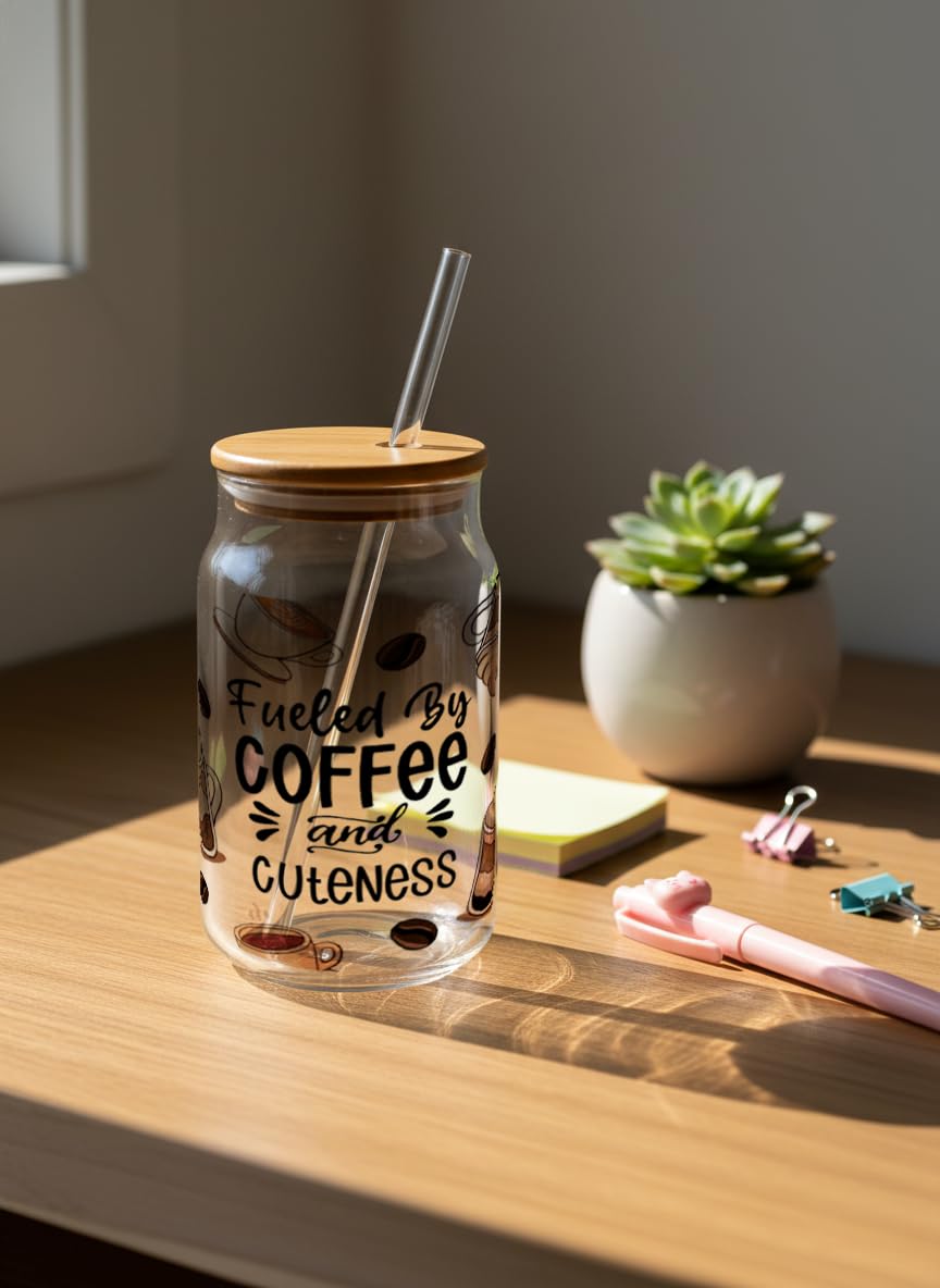 1219 AVENUE Can Shaped Sipper 500ml| Pooh| Tumbler with lid and Straw (Coffee and Cutness) 4