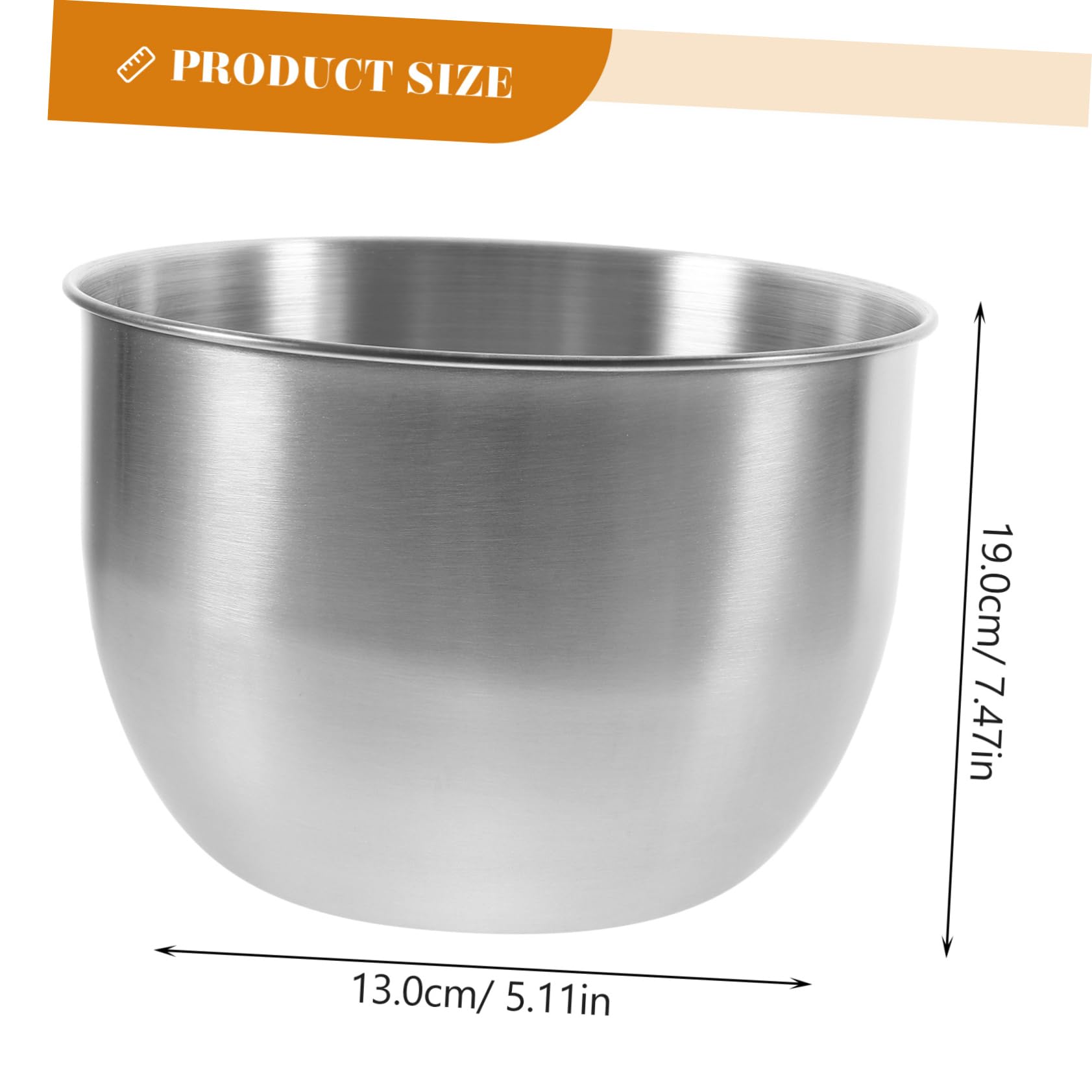 Mikikit Ciotola Grande in Acciaio Inossidabile per Cucina Bordo Arrotolato Antigoccia, Capacità Ampia per Mescolare Farine e Impasti in Casa e Sala da Pranzo